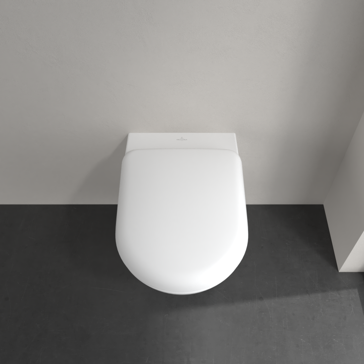 Villeroy & Boch Antao væghængt toilet, uden skyllekant, rengøringsvenlig, mat hvid