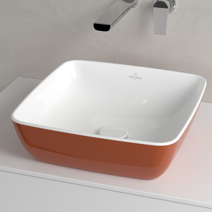 Villeroy & Boch Artis håndvask, 41x41 cm, orange