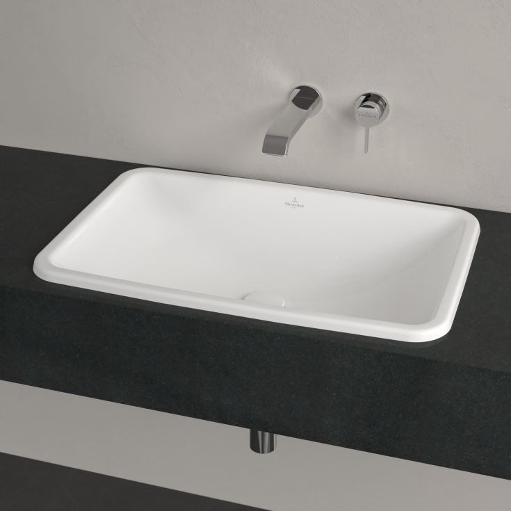 Villeroy & Boch Loop & Friends servant for nedfelling, 67,5x45 cm, med CeramicPlus, hvit