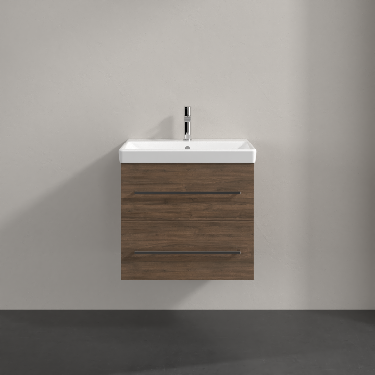 Villeroy & Boch Avento A889 tvättställsunderskåp, 57,6x48,2 cm, brun ek