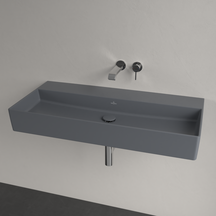 Villeroy & Boch Memento vegghengt servant, 100x47 cm, med CeramicPlus, grå