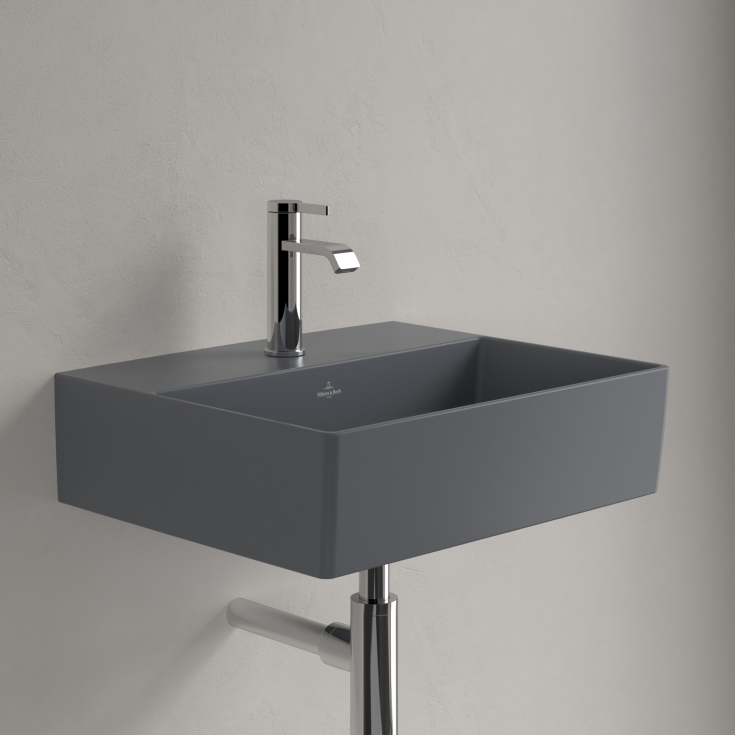 Villeroy & Boch Memento vegghengt servant, 50x42 cm, med CeramicPlus, grå