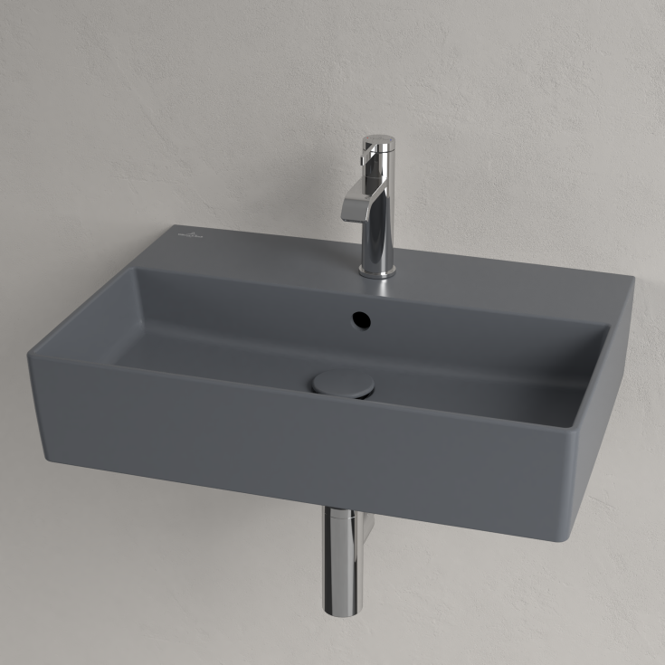 Villeroy & Boch Memento vegghengt servant, 60x42 cm, med CeramicPlus, grå