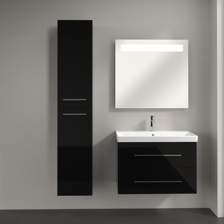 Villeroy & Boch Avento A894 högskåp, 34,6x176 cm, vänster, svart