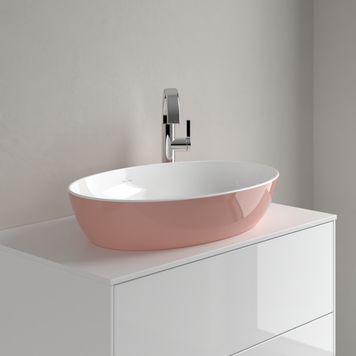 Villeroy & Boch Artis håndvask, 61x41 cm, rosa