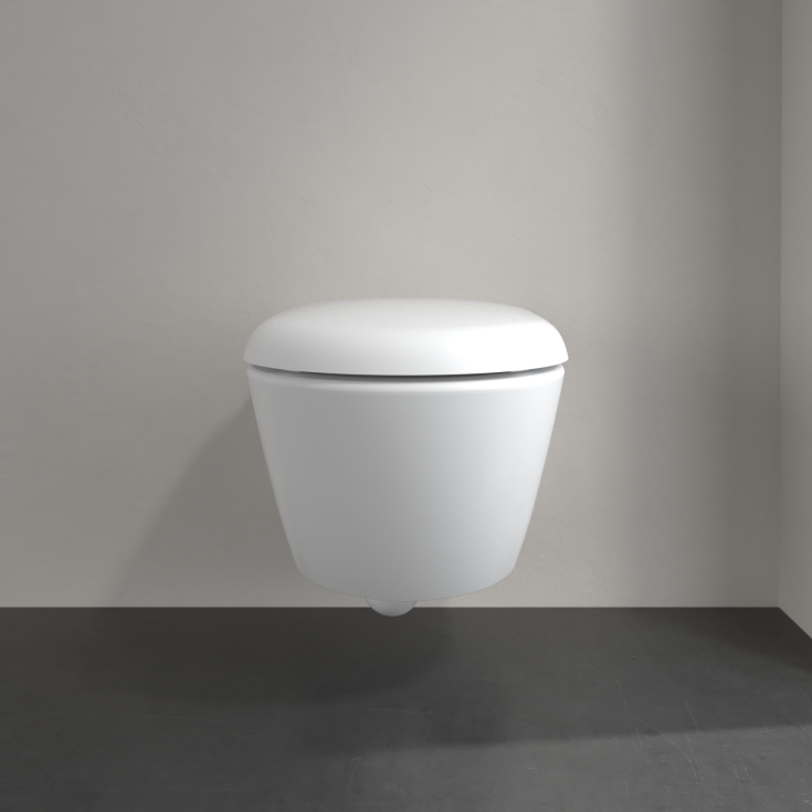 Villeroy & Boch Antao væghængt toilet, uden skyllekant, rengøringsvenlig, mat hvid