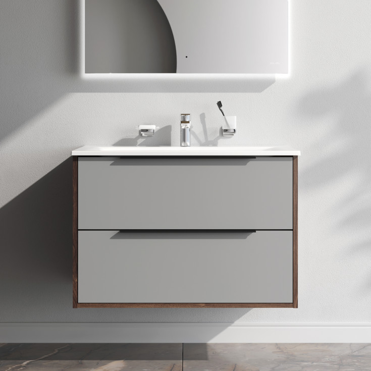 AM.PM Flash møbelpakke, 81x49,5 cm, mørk eik/matt grå