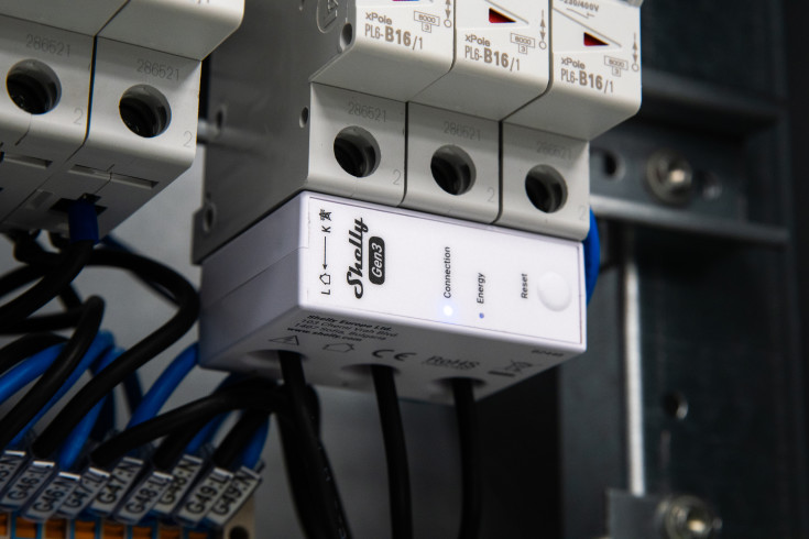 Shelly 3EM-63T Gen3 (terminal), WiFi 3-fase energimåler, 63A