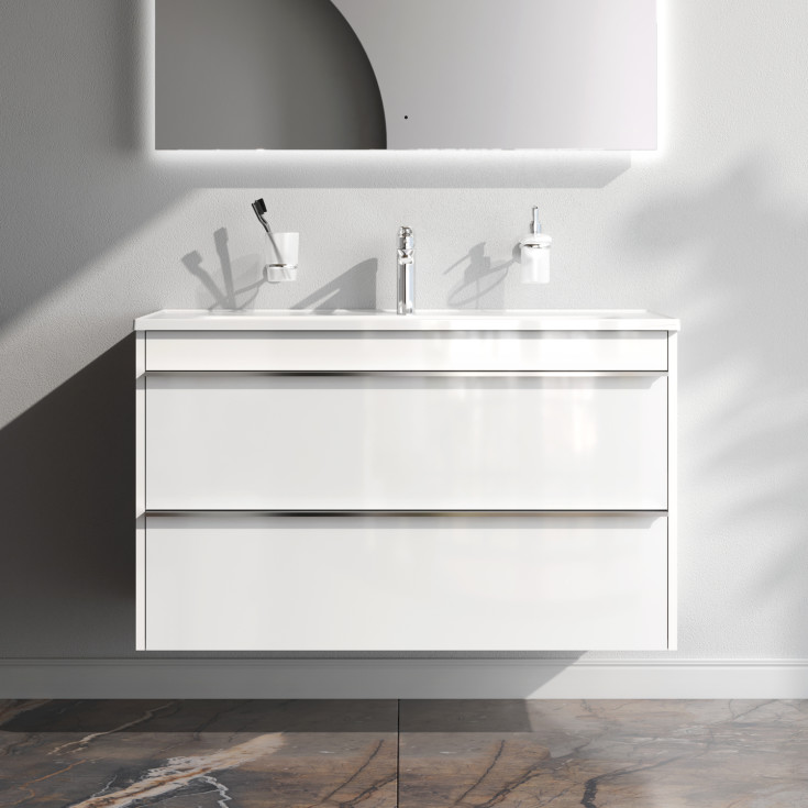 AM.PM Hit møbelpakke, 99x45 cm, hvit høyglans