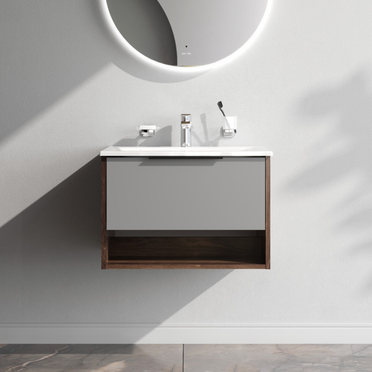 AM.PM Flash möbelpaket, 61x49,5 cm, mörk ek/matt grå