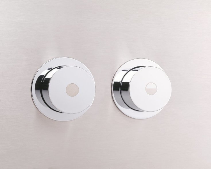 Vola A83 spolknappset, krom