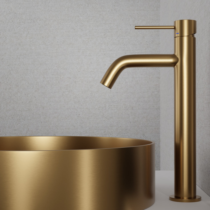 Scandtap Voyage håndvaskarmatur, børstet messing