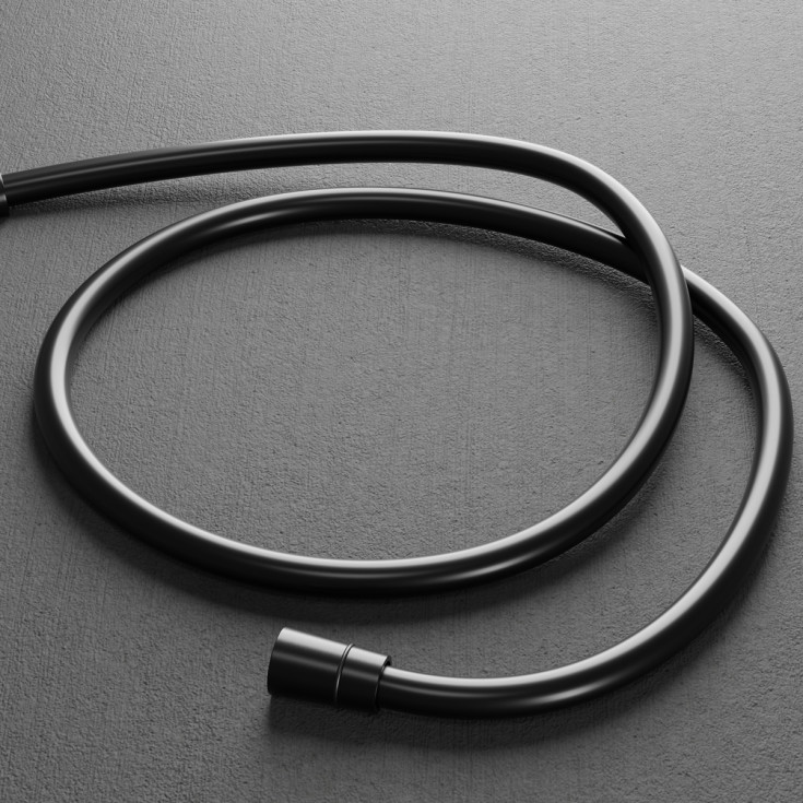 Scandtap bruseslange, 1,5 m, børstet sort krom