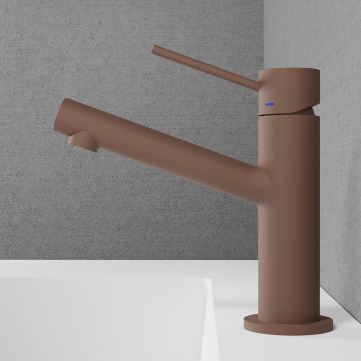 Scandtap Vector håndvaskarmatur, mat brun