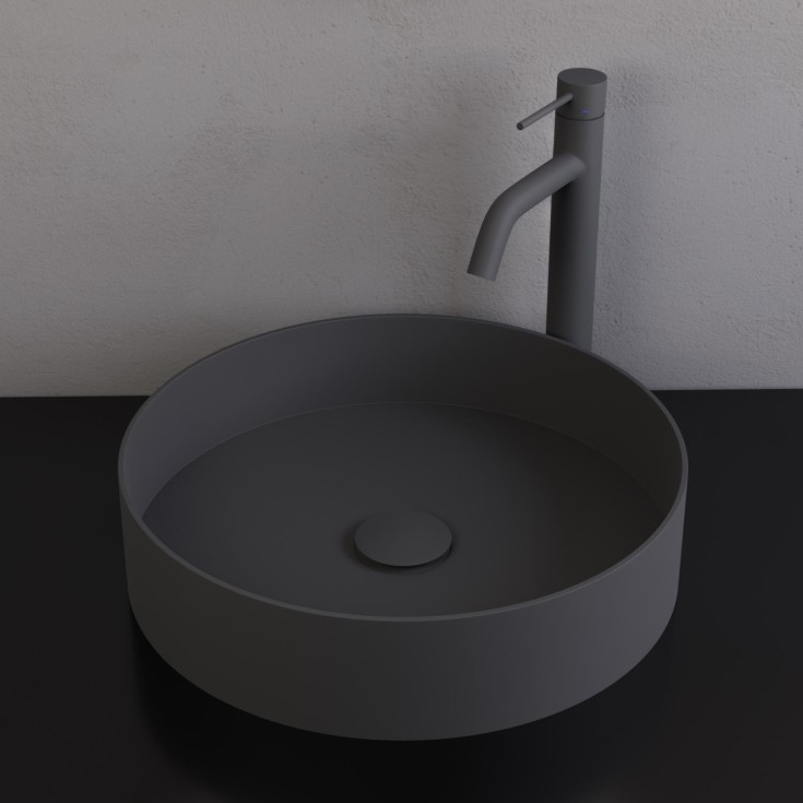 Scandtap Rare R håndvask, Ø37,5 cm, mat grå