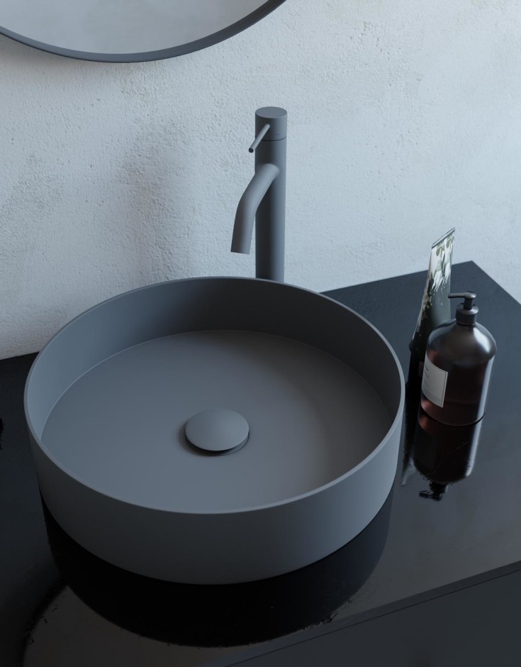 Scandtap Rare R tvättställ, Ø37,5 cm, matt grå