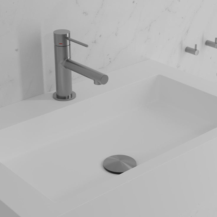 Scandtap Vertex tvättställsblandare, borstat stål