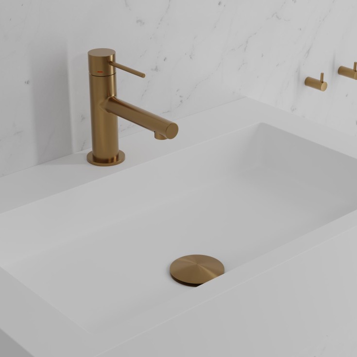 Scandtap Vertex tvättställsblandare, borstad mässing