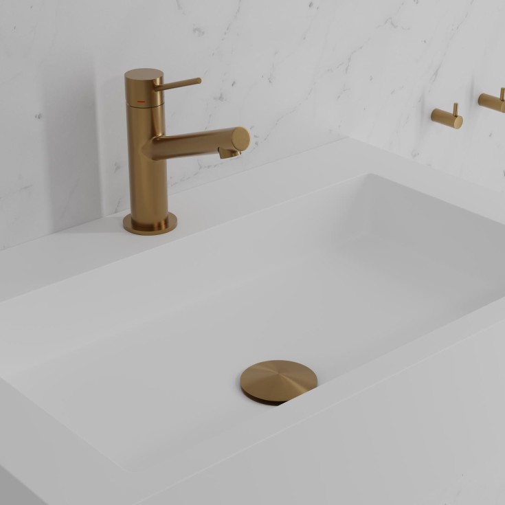 Scandtap Vector håndvaskarmatur, børstet messing