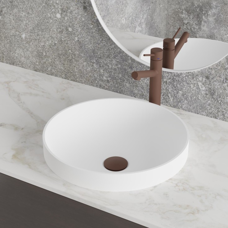 Scandtap Vector Medium tvättställsblandare, matt brun