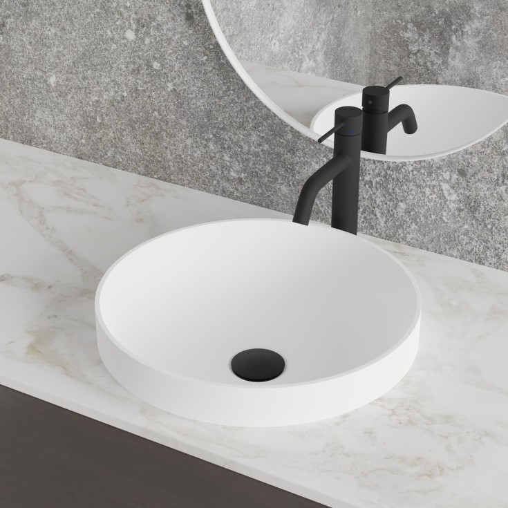 Scandtap Voyage Medium servantbatteri, uten bunnventil, coal