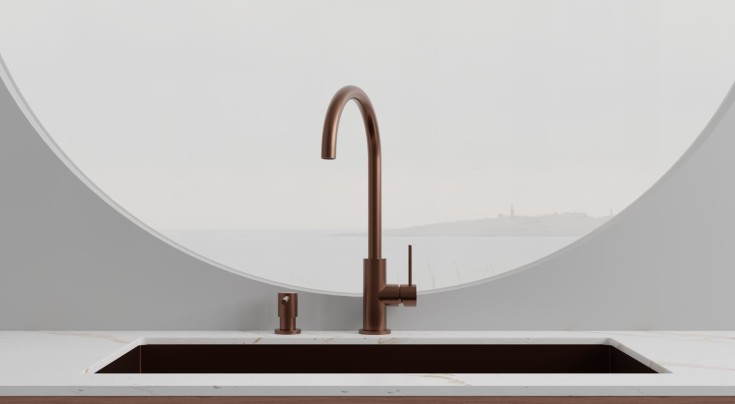 Scandtap Equip köksblandare, borstad koppar