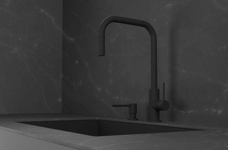 Scandtap Accent Square kjøkkenbatterieri, coal