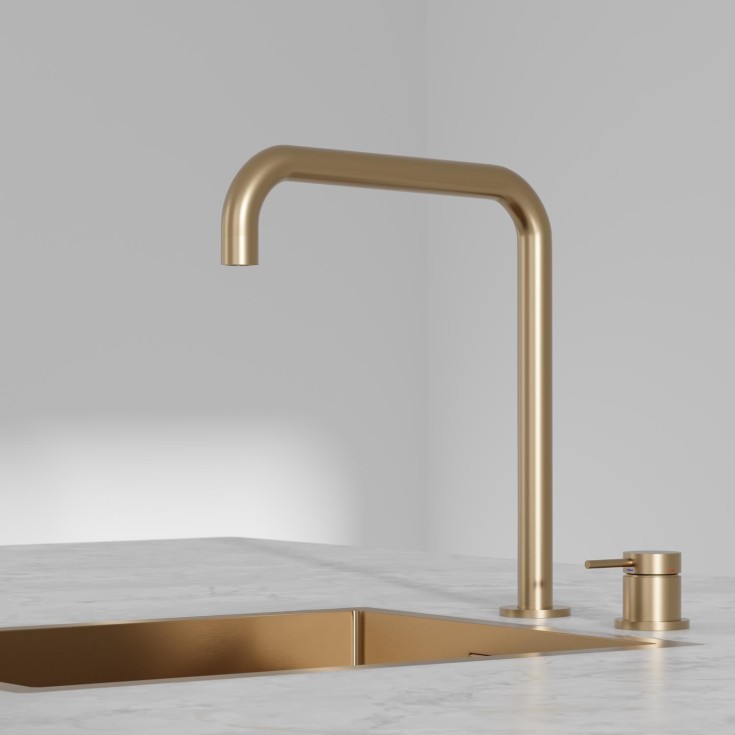 Scandtap Harmonized K2 kjøkkenbatterieri, square, sand