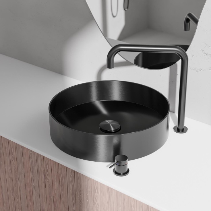 Scandtap Harmonised K2 Square köksblandare, borstad svart