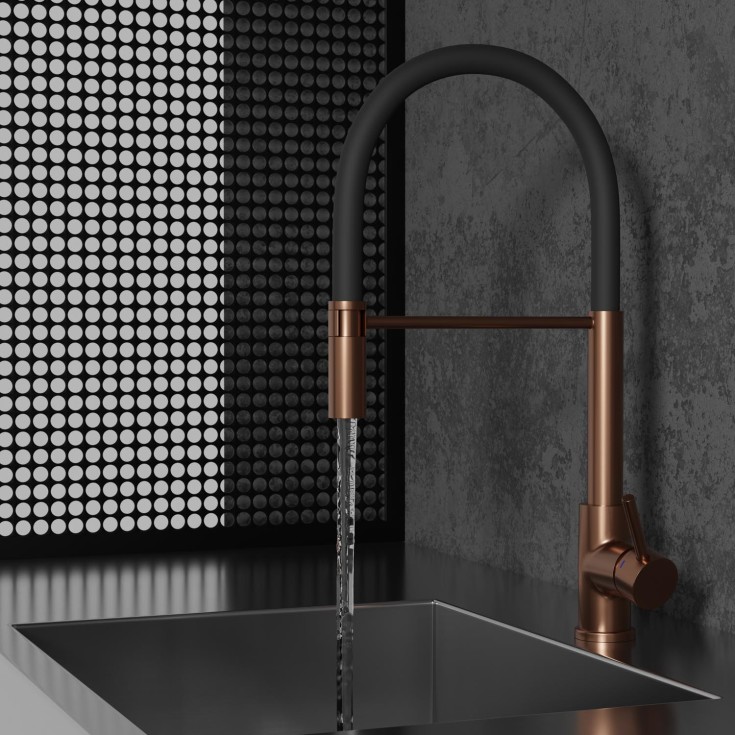 Scandtap Steel Pro kjøkkenbatterieri, amber