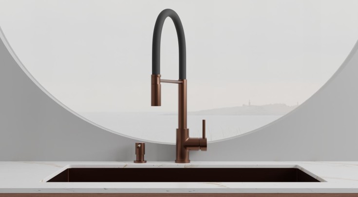 Scandtap Steel Pro kjøkkenbatterieri, amber