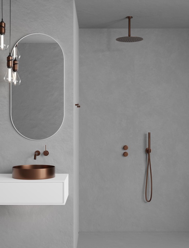 Scandtap Solid M1 badeværelsesspejl, 50x100 cm, mat hvid