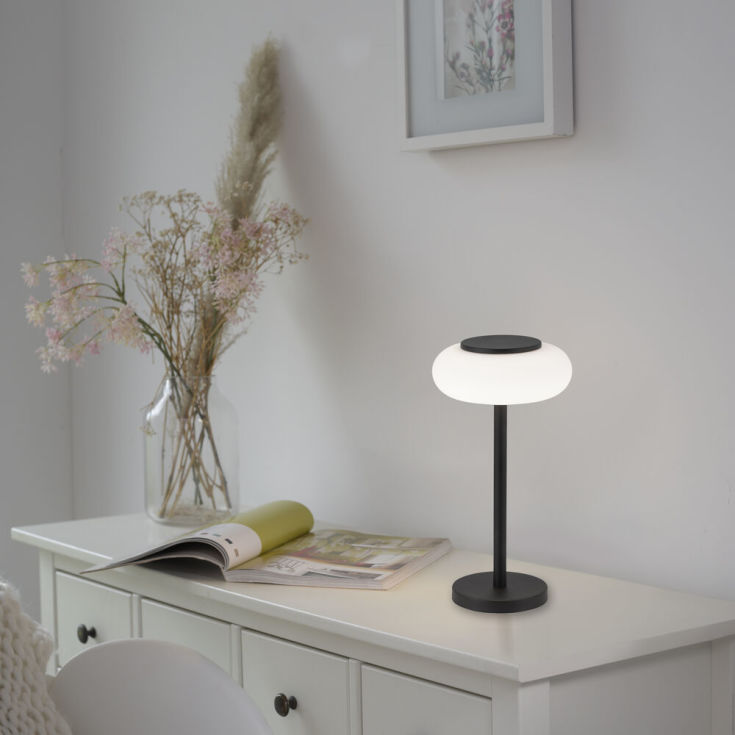 Q-Etienne bordlampe - Til Smart Home, 380mm sort
