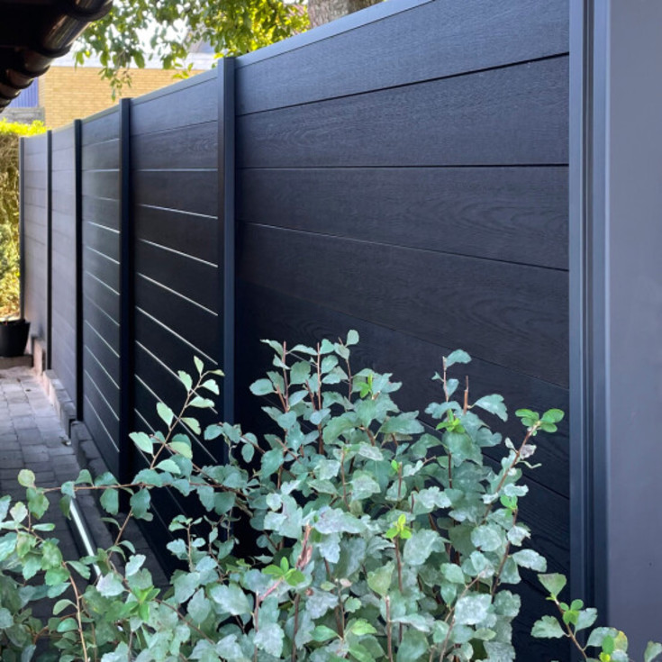 Hortus hegnsbræt, 180x15 cm, komposit, trælook, antracit