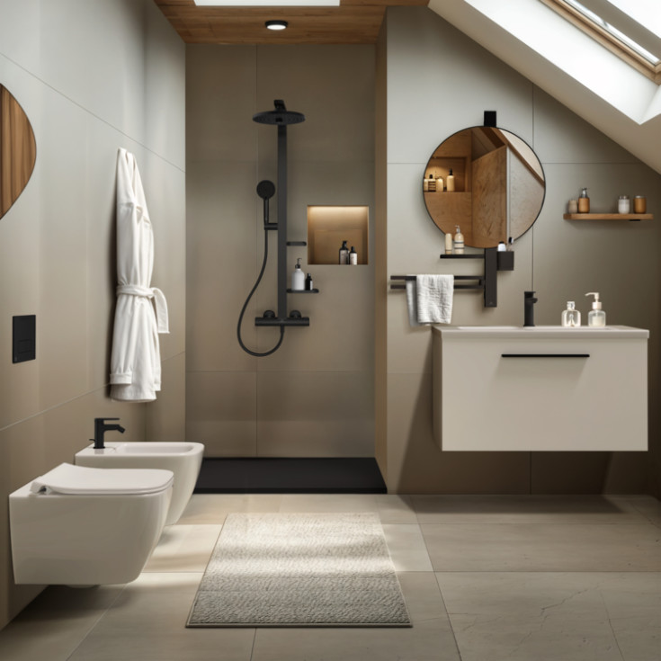 Ideal Standard Oleas betjeningsplade, sort