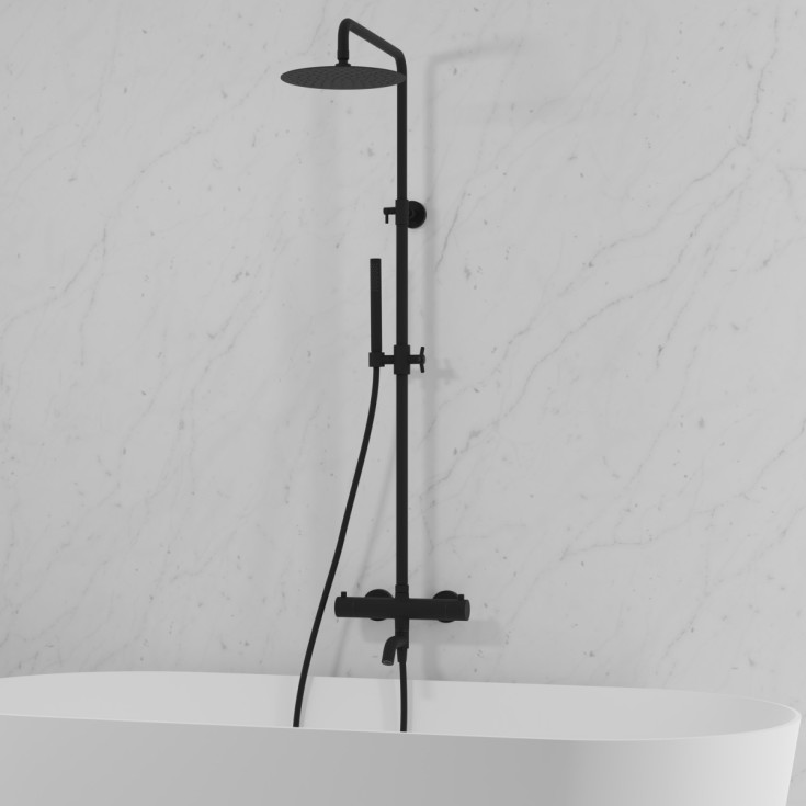 Scandtap Pleasure badkarsblandare med duschset, matt antracit