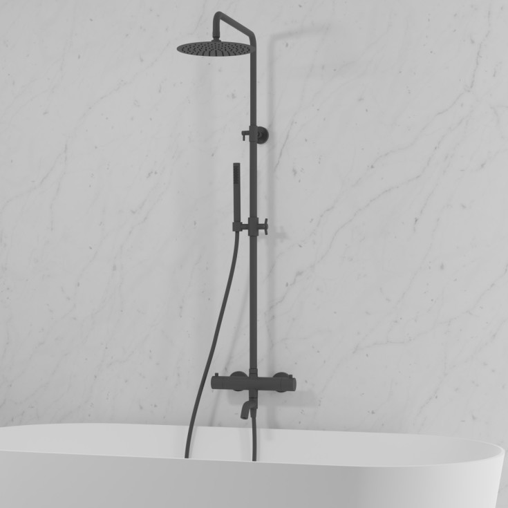 Scandtap Pleasure badkarsblandare med duschset, matt grå