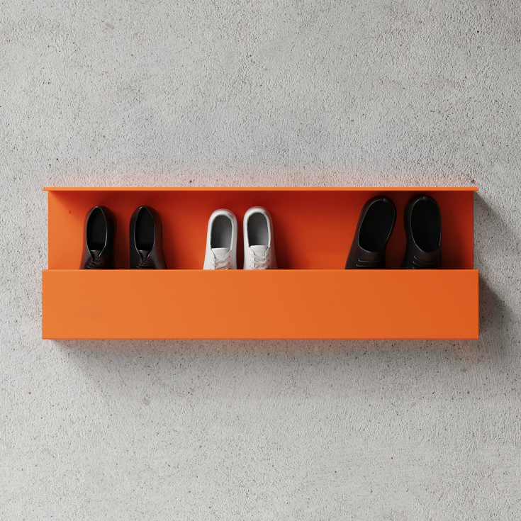 Nichba Shoe Box skohylla, 100 cm, orange