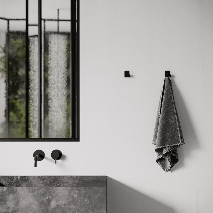 Nichba håndklædekrog, 2 stk, sort