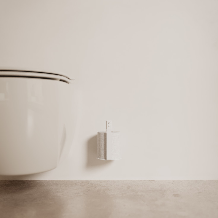 Nichba reservpappershållare, vit