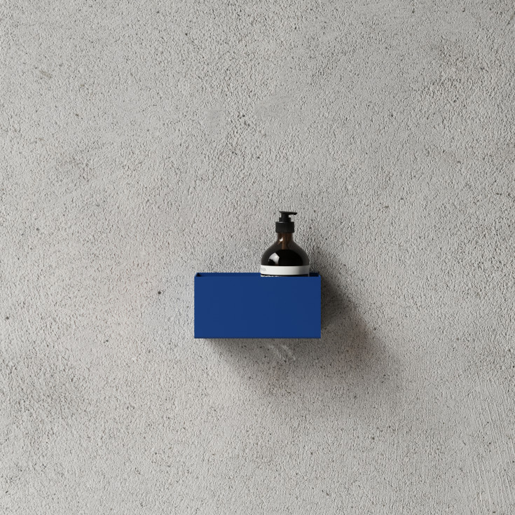 Nichba Bath Shelf 20 brusehylde, blå