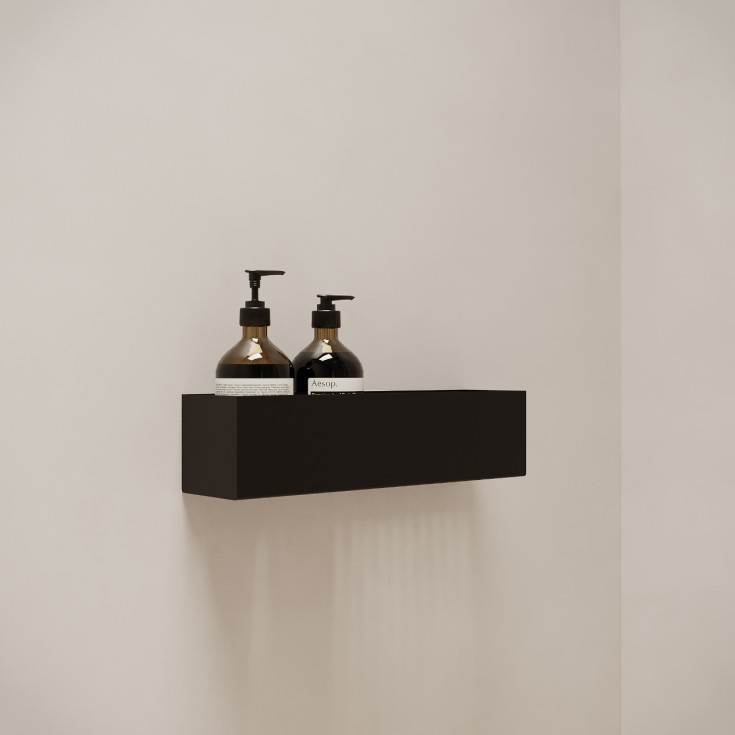 Nichba Bath Shelf 40 dusjhylle, sort