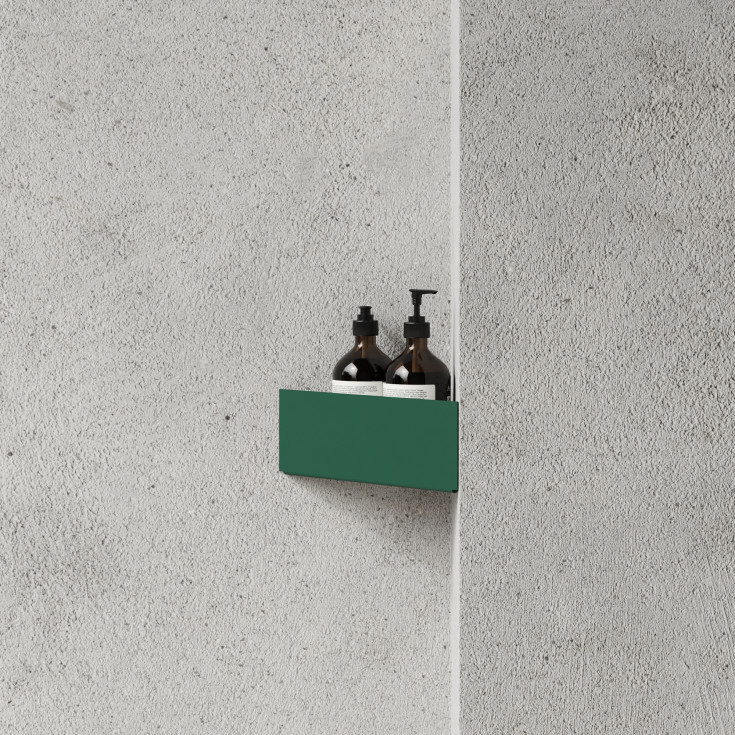 Nichba Bath Shelf Hjørne dusjhylle, grønn