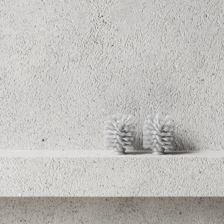 Nichba toalettborsthuvud, 2 st, vit