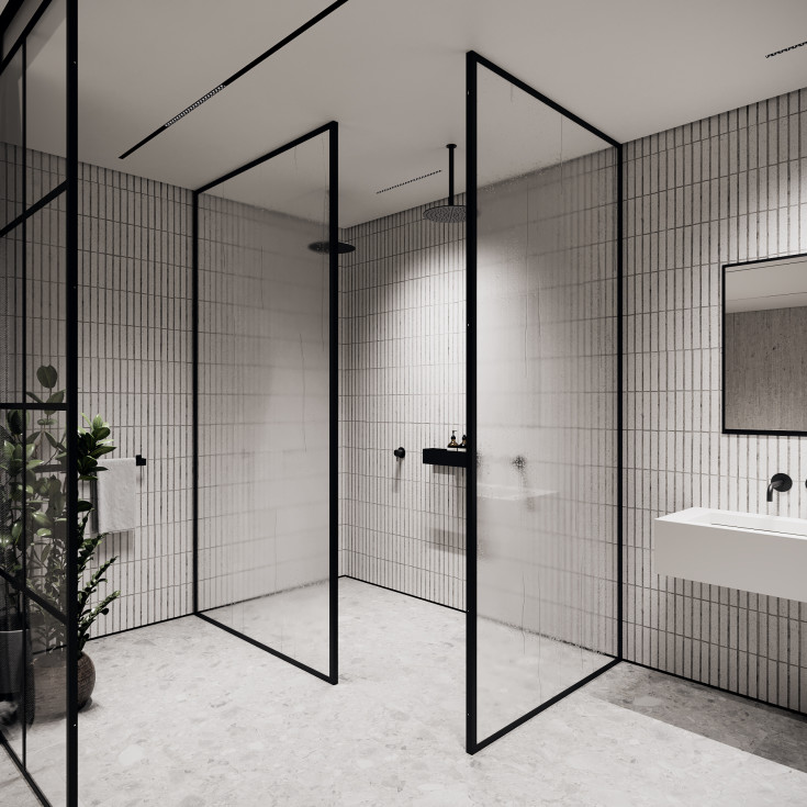 Nichba Mirror Stort speil, 75x50 cm, sort