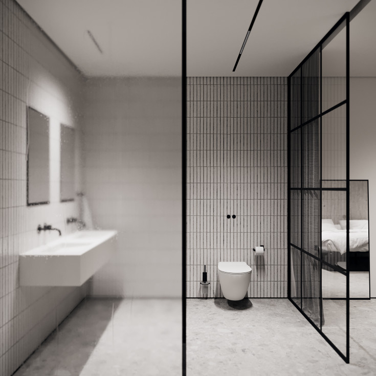 Nichba Mirror Large spejl, 75x50 cm, sort