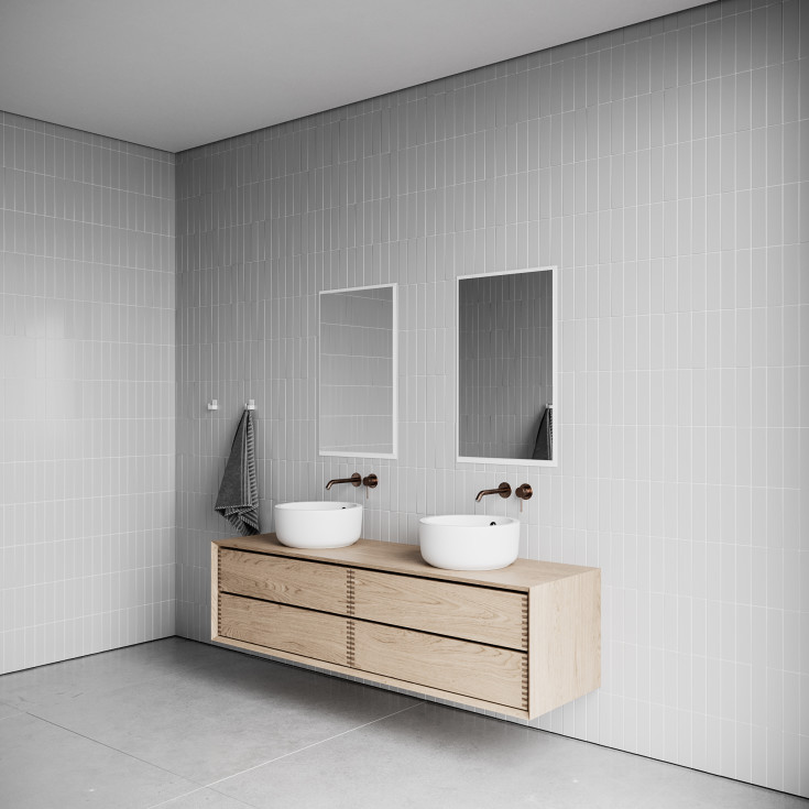 Nichba Mirror Large spejl, 75x50 cm, hvid