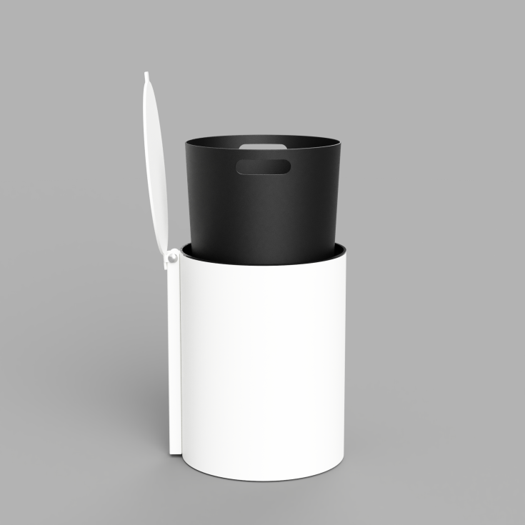 Nichba Toilet Bin toiletspand, 6 liter, hvid