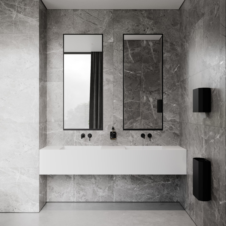 Nichba Paper Bin toiletspand, 12 liter, sort