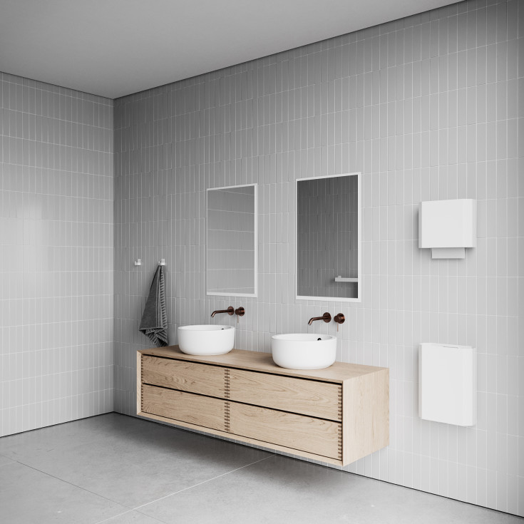 Nichba Paper Bin toiletspand, 12 liter, hvid